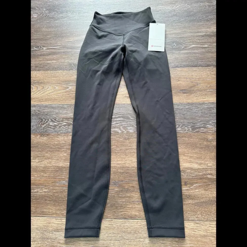 Lululemon Wunder Under Smoothcover High Rise 25” Graphite Grey Size 2 NWT